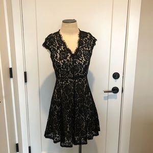 H&M black and ivory lace dress